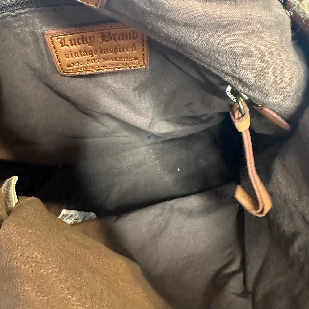 Lucky Brand Medium Slouch Patchwork Leather Suede… - image 11